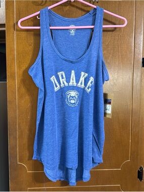 Drake Blue Women's Tank Top with Mascot Graphic Small
